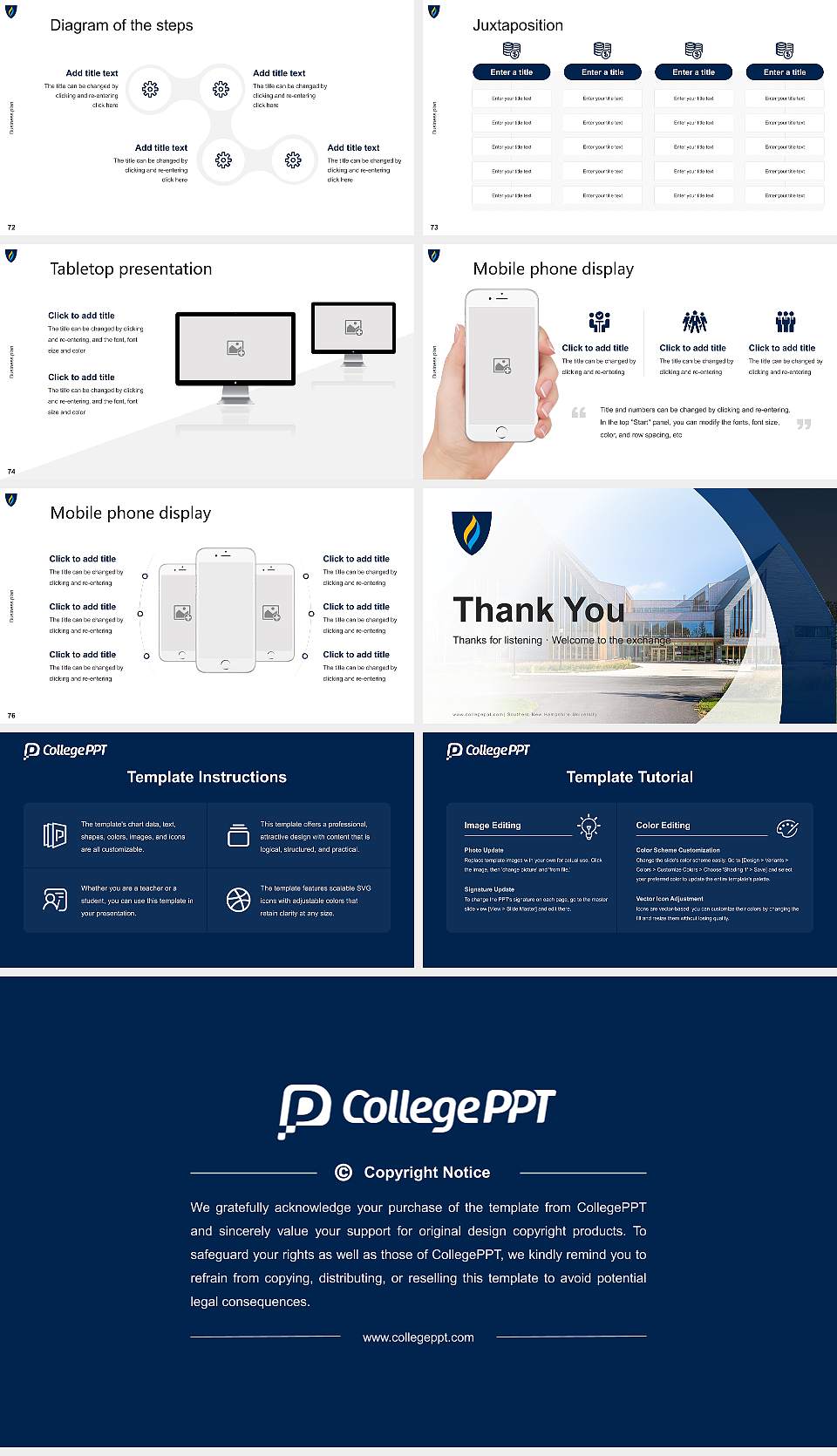 Southern New Hampshire University Competition/Entrepreneurship Contest PPT Template16:9 ratio PPT effect preview image9
