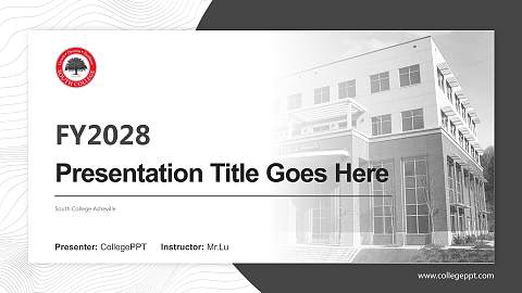 South College Asheville Academic Presentation/Research Findings Report PPT Template