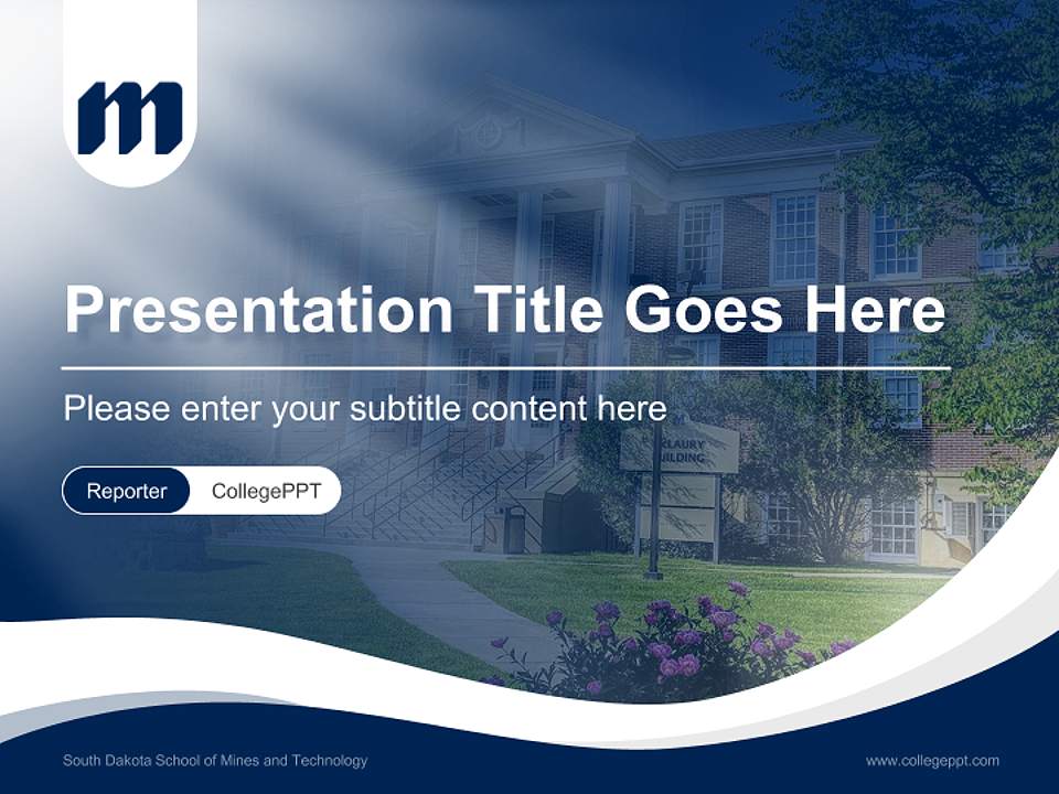 South Dakota School of Mines and Technology Lecture Sharing and Networking Event PPT Template4:3 ratio PPT effect preview image4