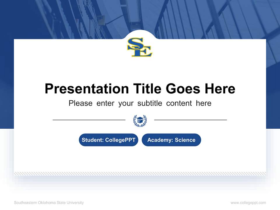Southeastern Oklahoma State University National Scholarship Defense PPT Template4:3 ratio PPT effect preview image4