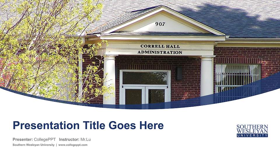 Southern Wesleyan University Course/Courseware Creation PPT Template16:9 ratio PPT effect preview image