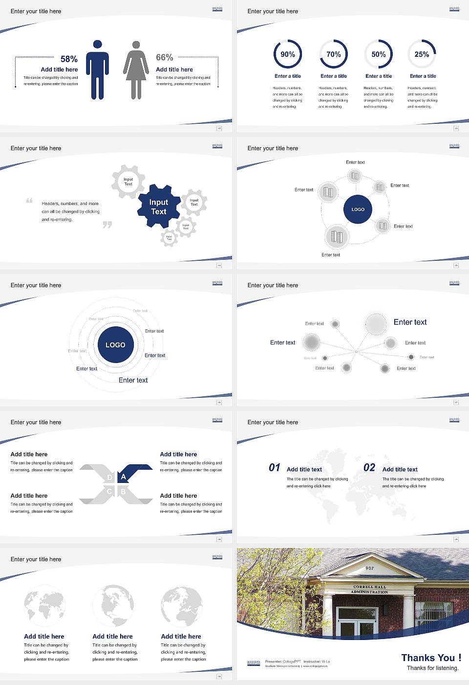 Southern Wesleyan University Course/Courseware Creation PPT Template16:9 ratio PPT effect preview image4