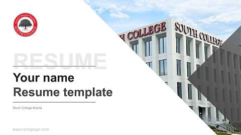 South College Atlanta Resume PPT Template