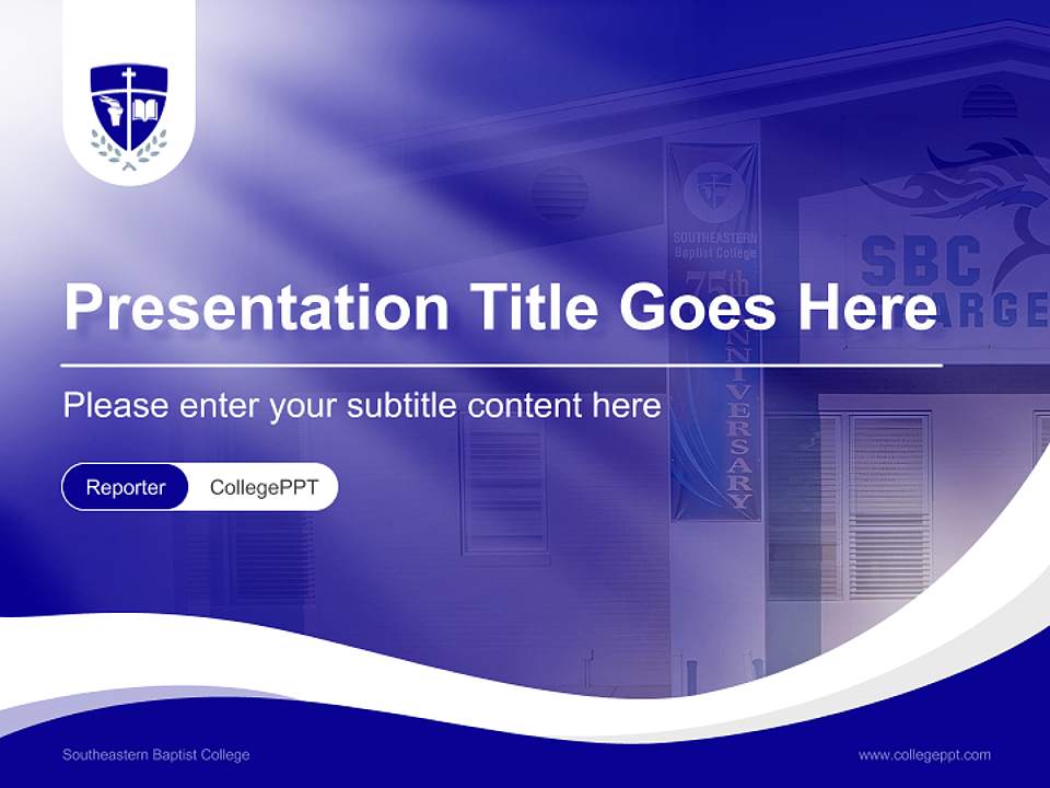 Southeastern Baptist College Lecture Sharing and Networking Event PPT Template4:3 ratio PPT effect preview image1