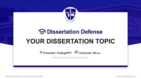Southeastern Baptist College Graduation Thesis Defense PPT Template