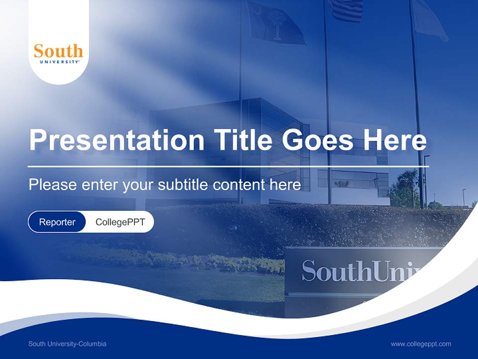 South University-Columbia Lecture Sharing and Networking Event PPT Template4:3 ratio PPT effect preview image4