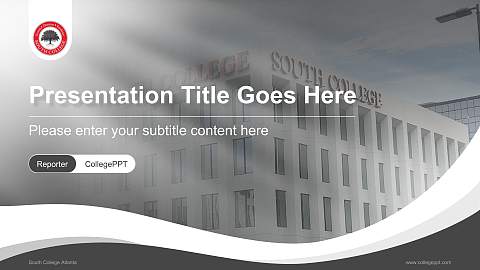 South College Atlanta Lecture Sharing and Networking Event PPT Template