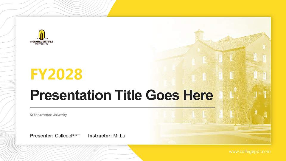 St Bonaventure University Academic Presentation/Research Findings Report PPT Template16:9 ratio PPT effect preview image