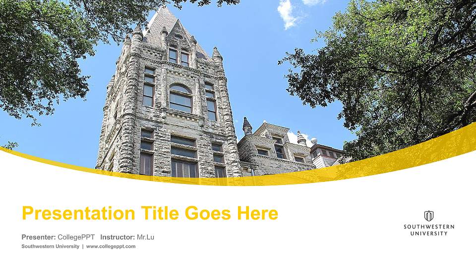 Southwestern University Course/Courseware Creation PPT Template16:9 ratio PPT effect preview image