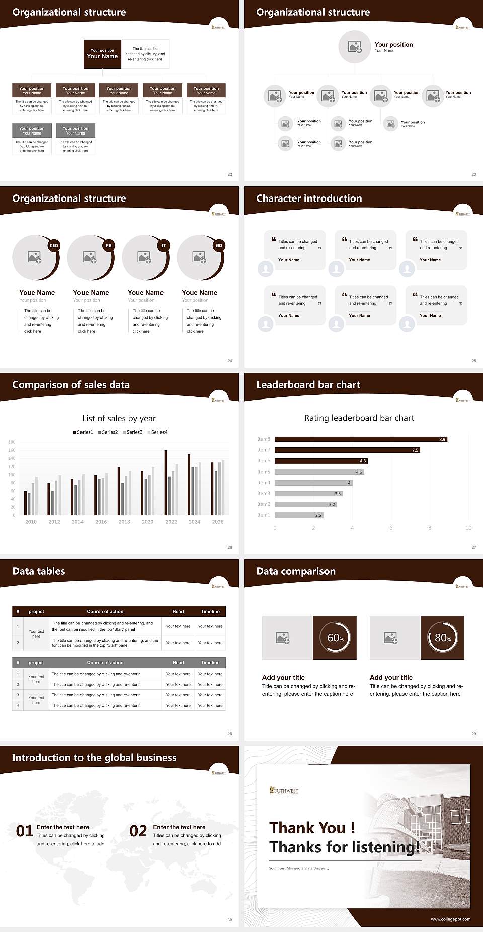 Southwest Minnesota State University Academic Presentation/Research Findings Report PPT Template4:3 ratio PPT effect preview image4