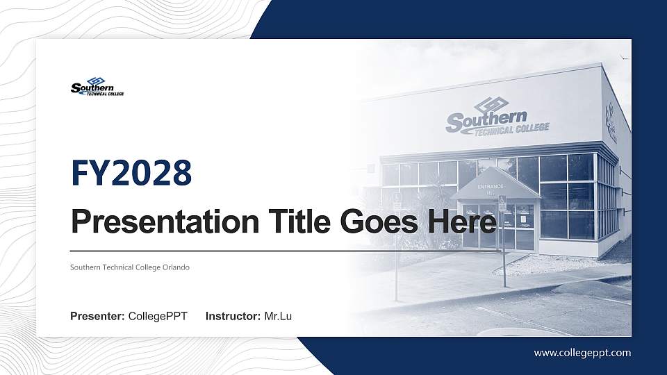 Southern Technical College Orlando Academic Presentation/Research Findings Report PPT Template16:9 ratio PPT effect preview image