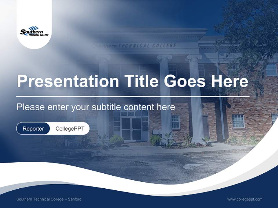 Southern Technical College – Sanford Lecture Sharing and Networking Event PPT Template4:3 ratio PPT effect preview image4