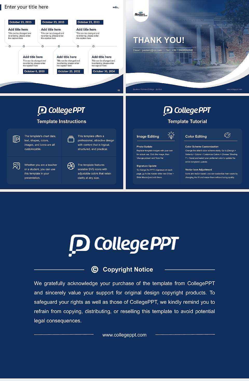 Southern Technical College – Sanford Lecture Sharing and Networking Event PPT Template4:3 ratio PPT effect preview image4