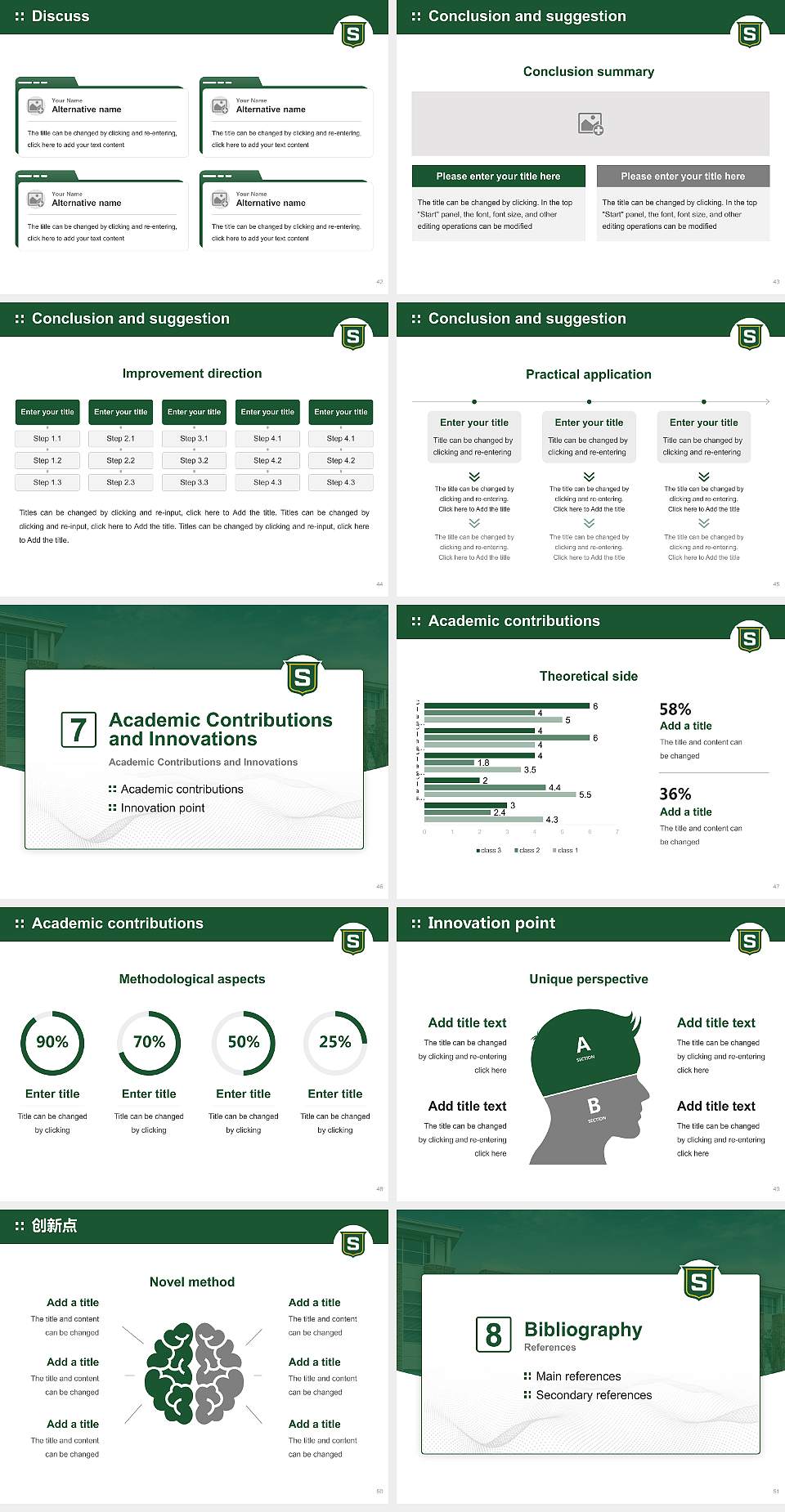 Southeastern Louisiana University Graduation Thesis Defense PPT Template4:3 ratio PPT effect preview image6
