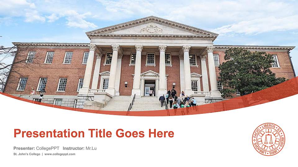 St. John’s College Course/Courseware Creation PPT Template16:9 ratio PPT effect preview image