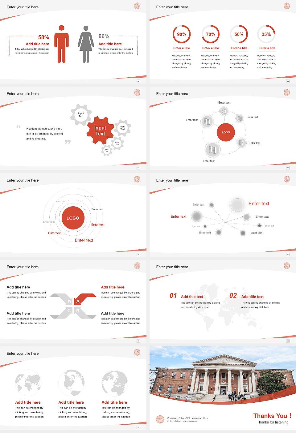 St. John’s College Course/Courseware Creation PPT Template16:9 ratio PPT effect preview image4