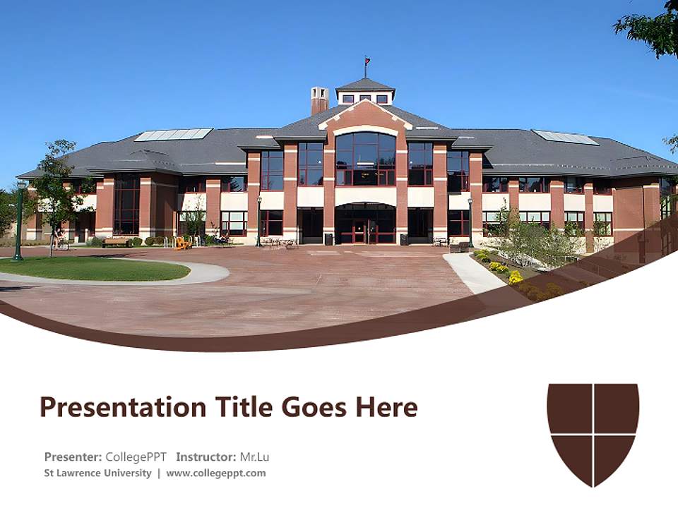 St Lawrence University Course/Courseware Creation PPT Template4:3 ratio PPT effect preview image5
