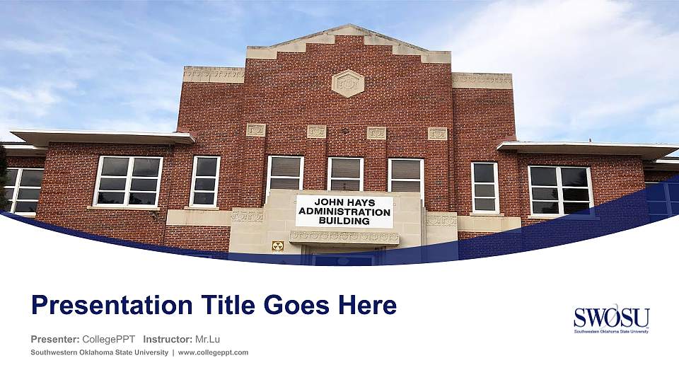 Southwestern Oklahoma State University Course/Courseware Creation PPT Template16:9 ratio PPT effect preview image1
