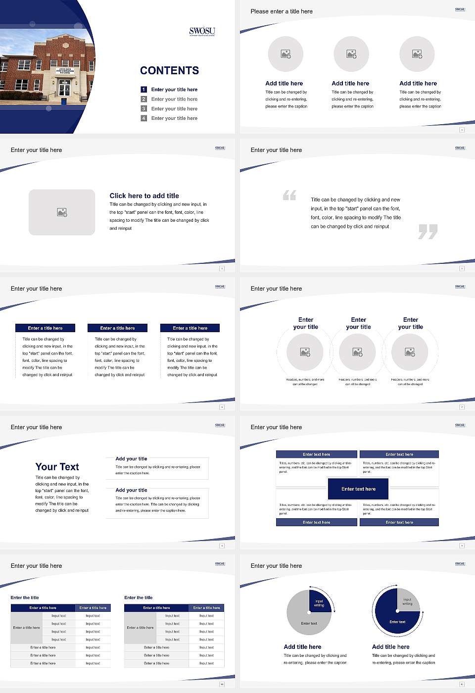 Southwestern Oklahoma State University Course/Courseware Creation PPT Template16:9 ratio PPT effect preview image2