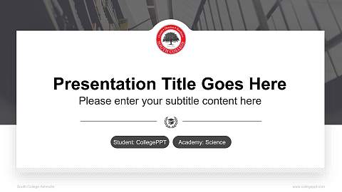 South College Asheville National Scholarship Defense PPT Template