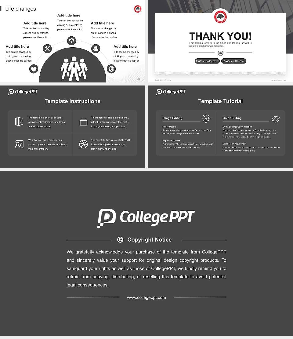 South College Asheville National Scholarship Defense PPT Template16:9 ratio PPT effect preview image4