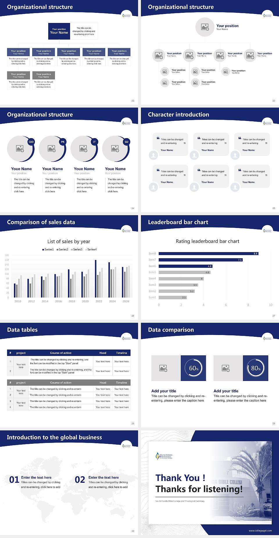 South Florida Bible College and Theological Seminary Academic Presentation/Research Findings Report PPT Template4:3 ratio PPT effect preview image4