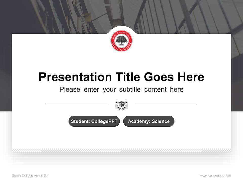 South College Asheville National Scholarship Defense PPT Template4:3 ratio PPT effect preview image4