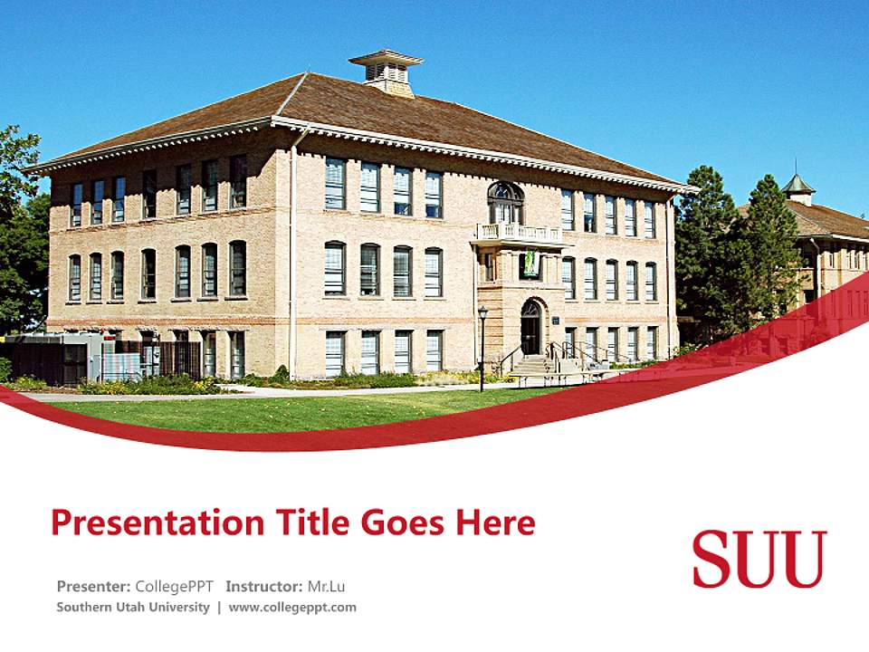 Southern Utah University Course/Courseware Creation PPT Template4:3 ratio PPT effect preview image5