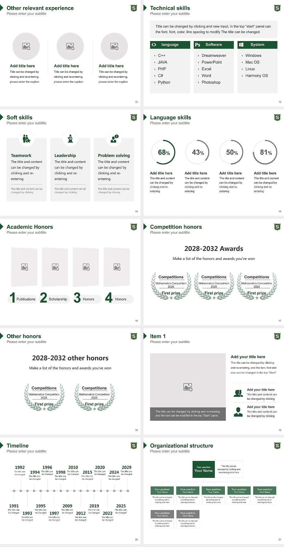 Southeastern Louisiana University Resume PPT Template4:3 ratio PPT effect preview image3