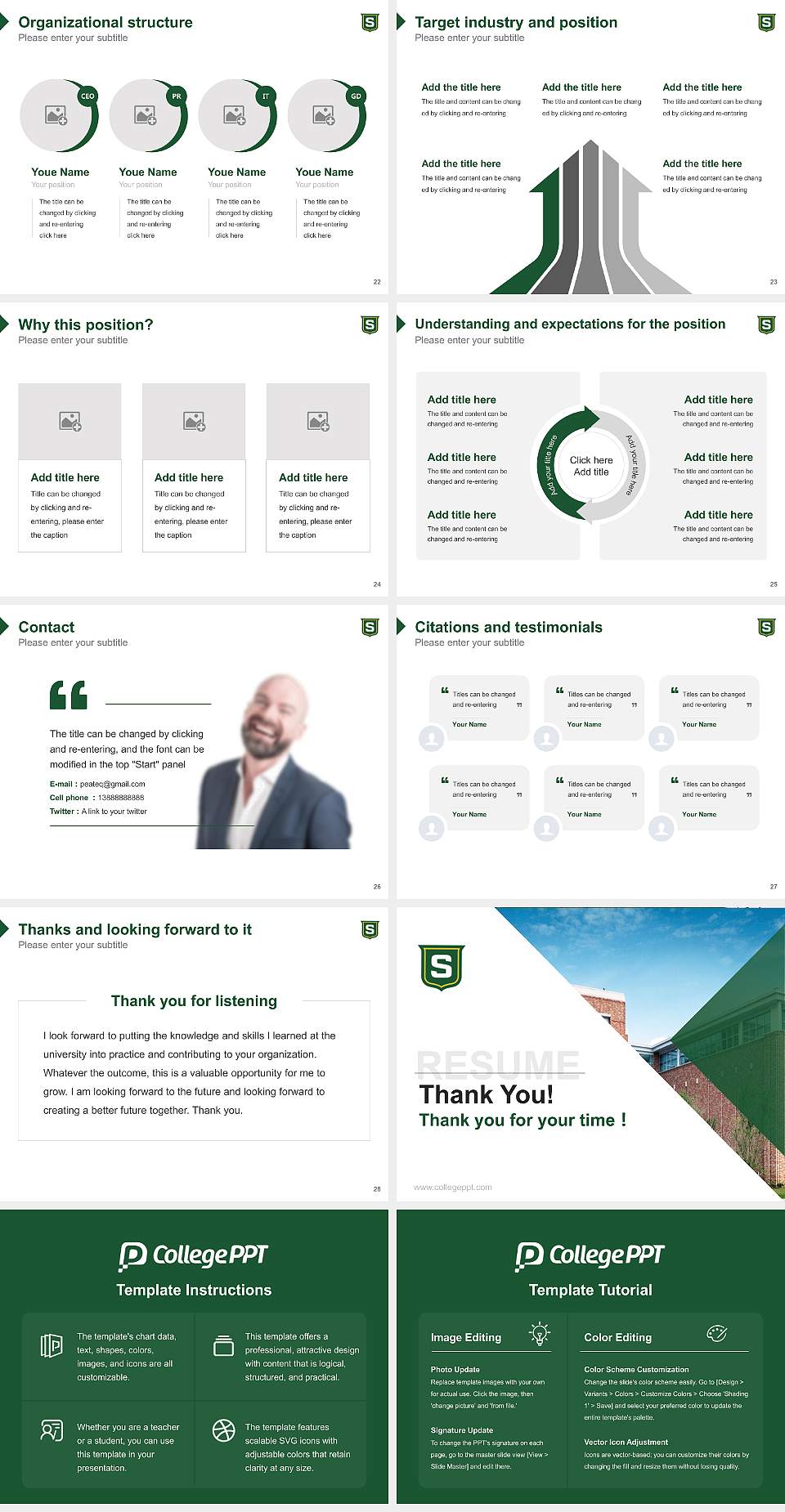 Southeastern Louisiana University Resume PPT Template4:3 ratio PPT effect preview image4