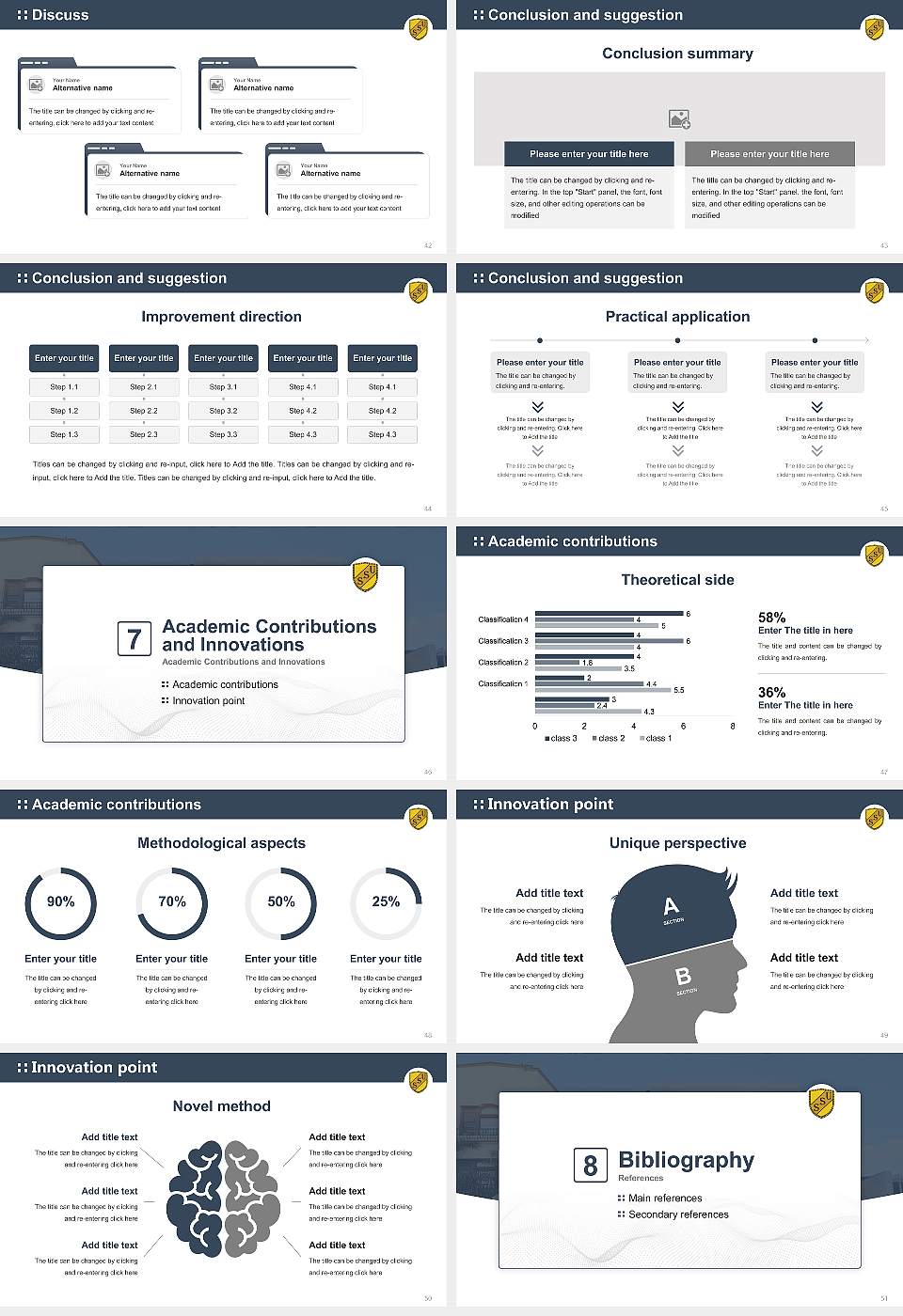 Southern States University Graduation Thesis Defense PPT Template16:9 ratio PPT effect preview image6