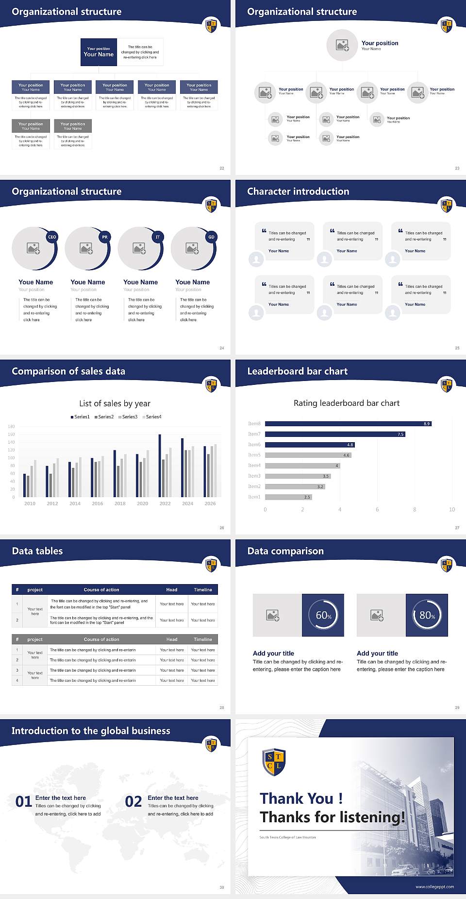 South Texas College of Law Houston Academic Presentation/Research Findings Report PPT Template4:3 ratio PPT effect preview image4