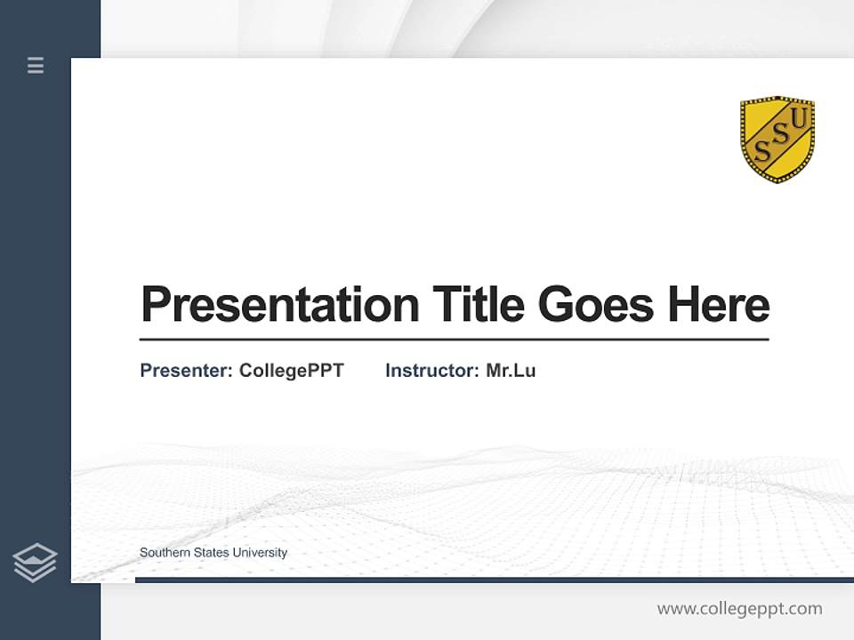 Southern States University Thesis Proposal/Graduation Defense PPT Template4:3 ratio PPT effect preview image5