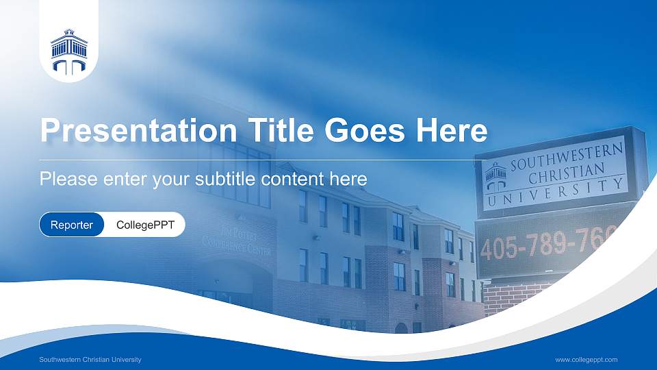Southwestern Christian University Lecture Sharing and Networking Event PPT Template16:9 ratio PPT effect preview image