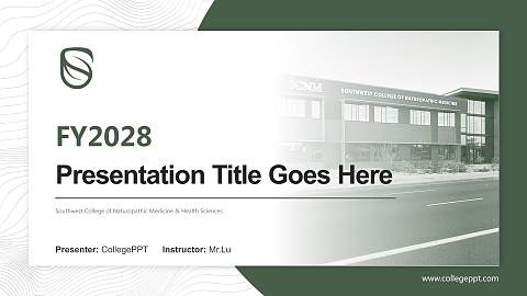 Southwest College of Naturopathic Medicine & Health Sciences Academic Presentation/Research Findings Report PPT Template