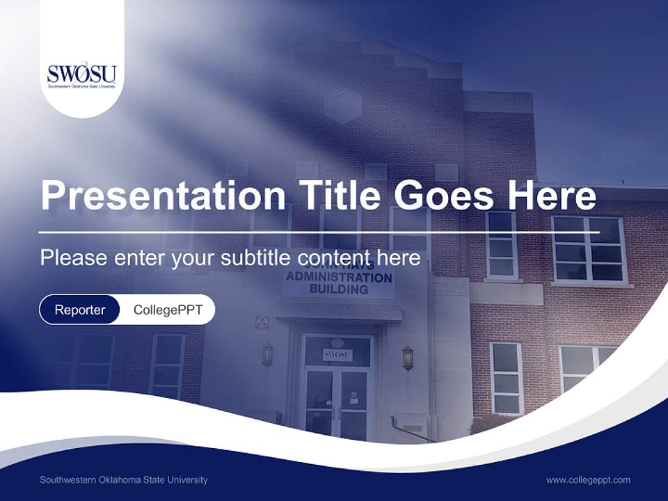 Southwestern Oklahoma State University Lecture Sharing and Networking Event PPT Template4:3 ratio PPT effect preview image4