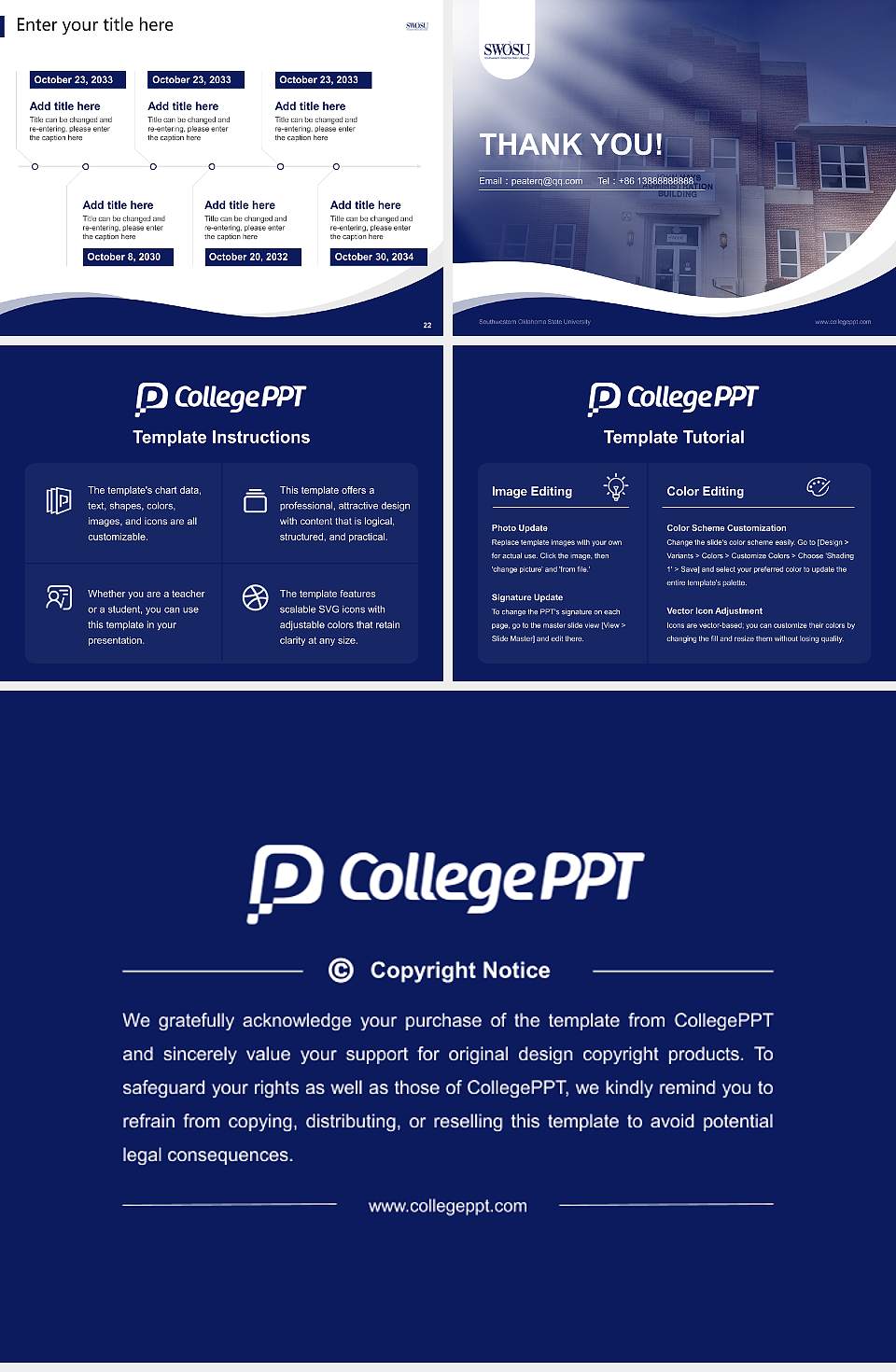 Southwestern Oklahoma State University Lecture Sharing and Networking Event PPT Template4:3 ratio PPT effect preview image4