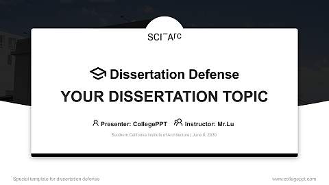 Southern California Institute of Architecture Graduation Thesis Defense PPT Template