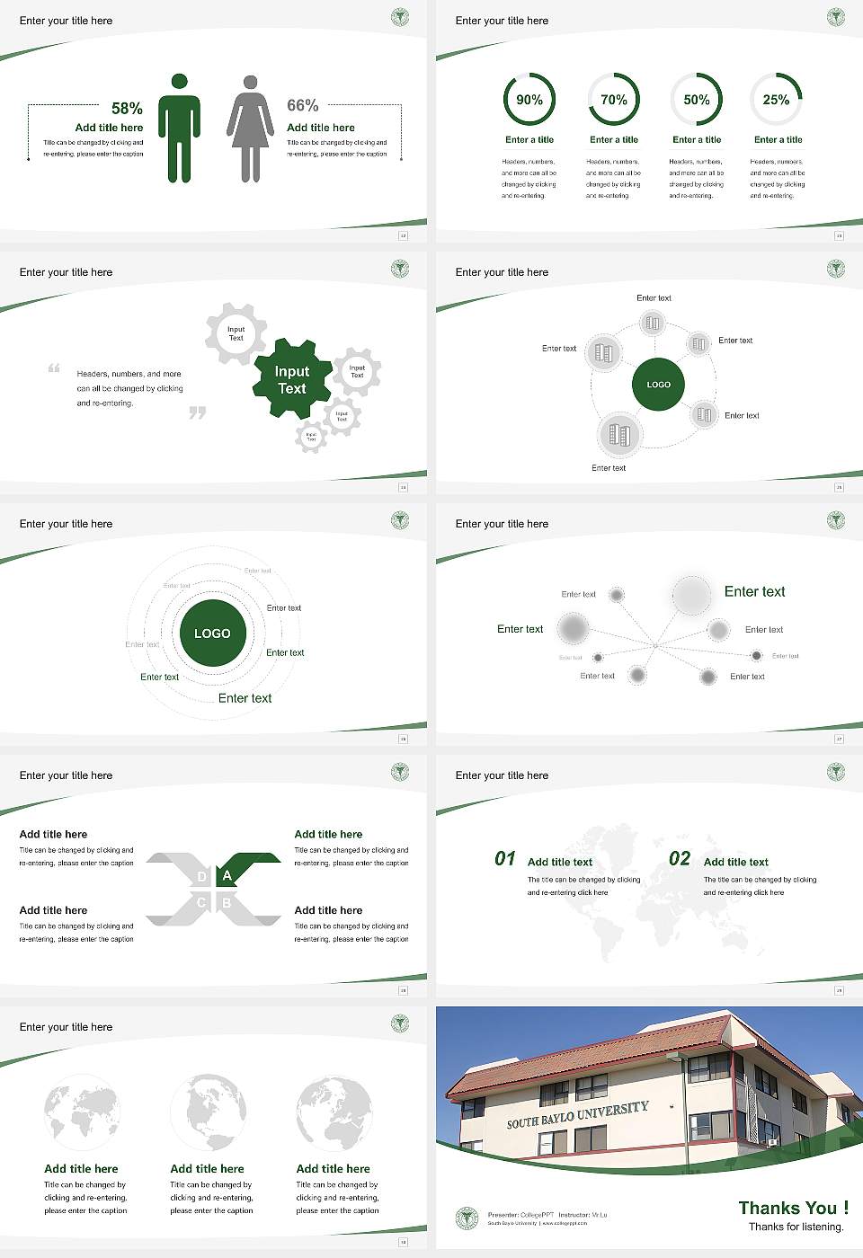 South Baylo University Course/Courseware Creation PPT Template16:9 ratio PPT effect preview image4