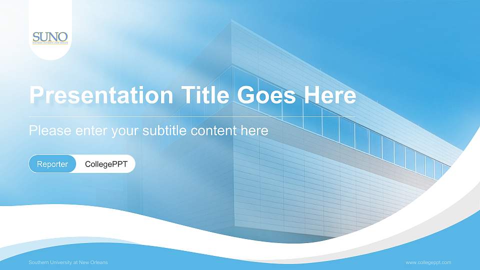 Southern University at New Orleans Lecture Sharing and Networking Event PPT Template16:9 ratio PPT effect preview image