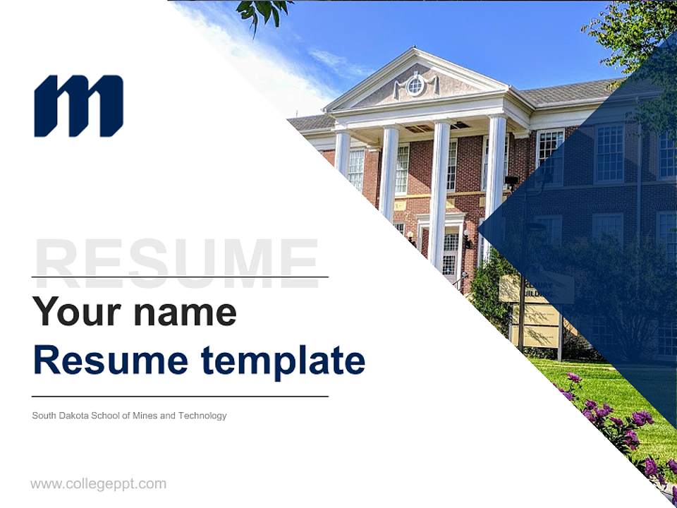 South Dakota School of Mines and Technology Resume PPT Template4:3 ratio PPT effect preview image5
