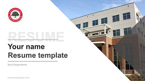 South College Asheville Resume PPT Template