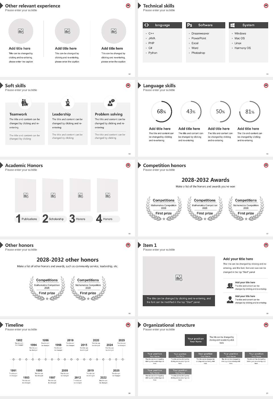 South College Asheville Resume PPT Template16:9 ratio PPT effect preview image3