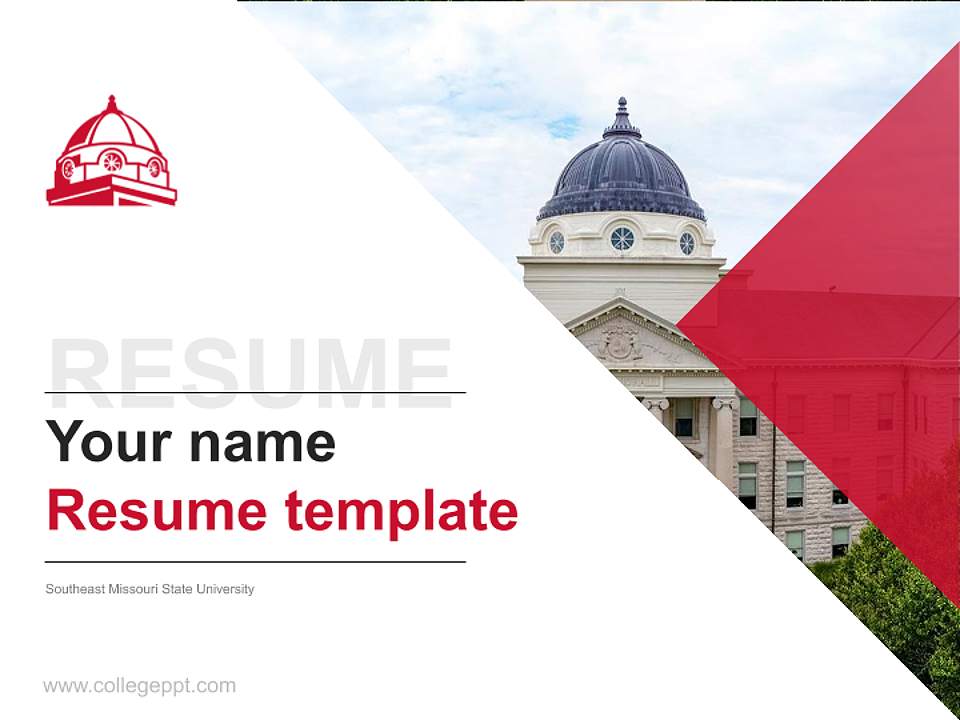 Southeast Missouri State University Resume PPT Template4:3 ratio PPT effect preview image5