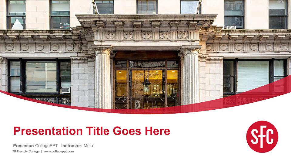 St Francis College Course/Courseware Creation PPT Template16:9 ratio PPT effect preview image