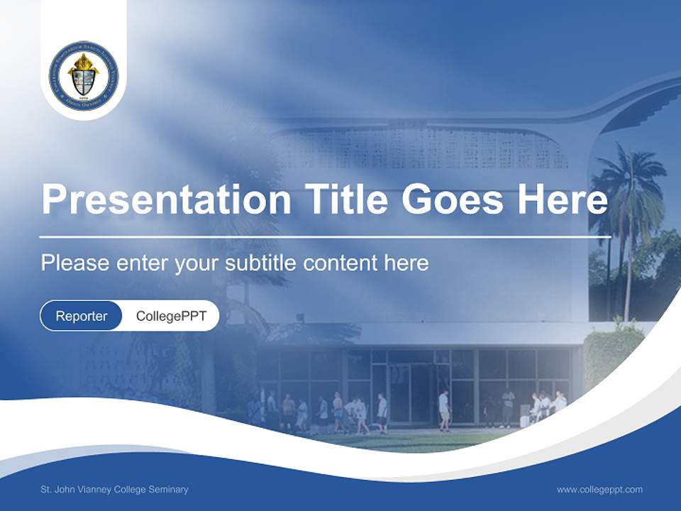 St. John Vianney College Seminary Lecture Sharing and Networking Event PPT Template4:3 ratio PPT effect preview image4