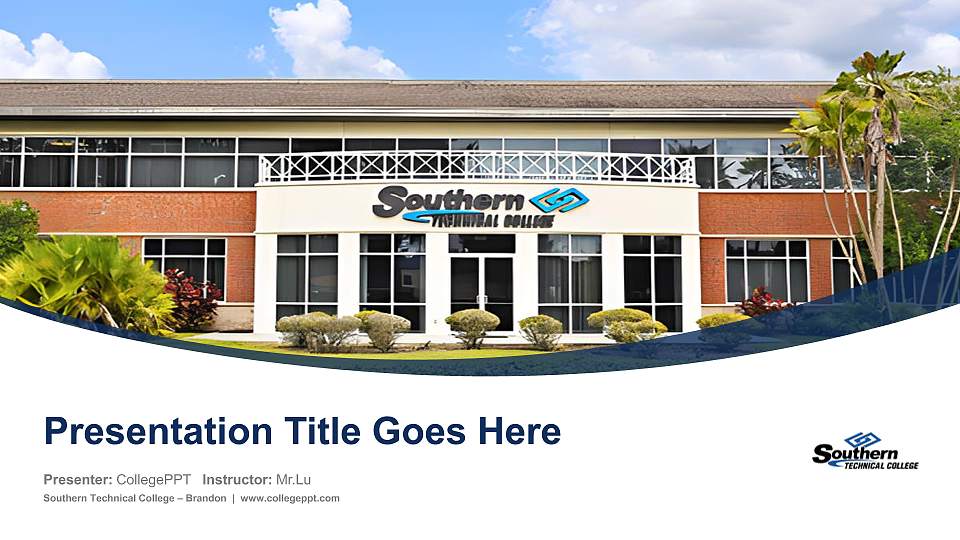 Southern Technical College – Brandon Course/Courseware Creation PPT Template16:9 ratio PPT effect preview image