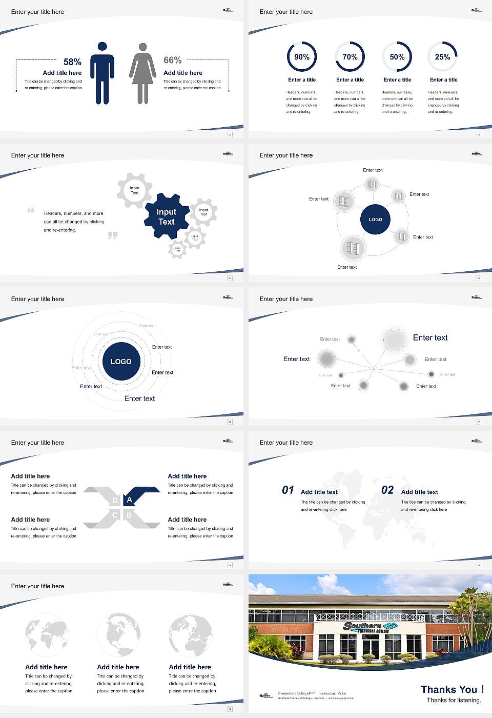 Southern Technical College – Brandon Course/Courseware Creation PPT Template16:9 ratio PPT effect preview image4