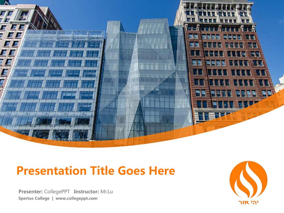 Spertus College Course/Courseware Creation PPT Template4:3 ratio PPT effect preview image5