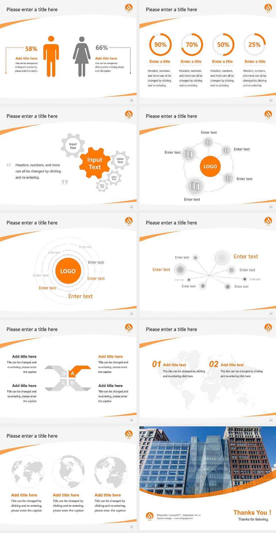 Spertus College Course/Courseware Creation PPT Template4:3 ratio PPT effect preview image4